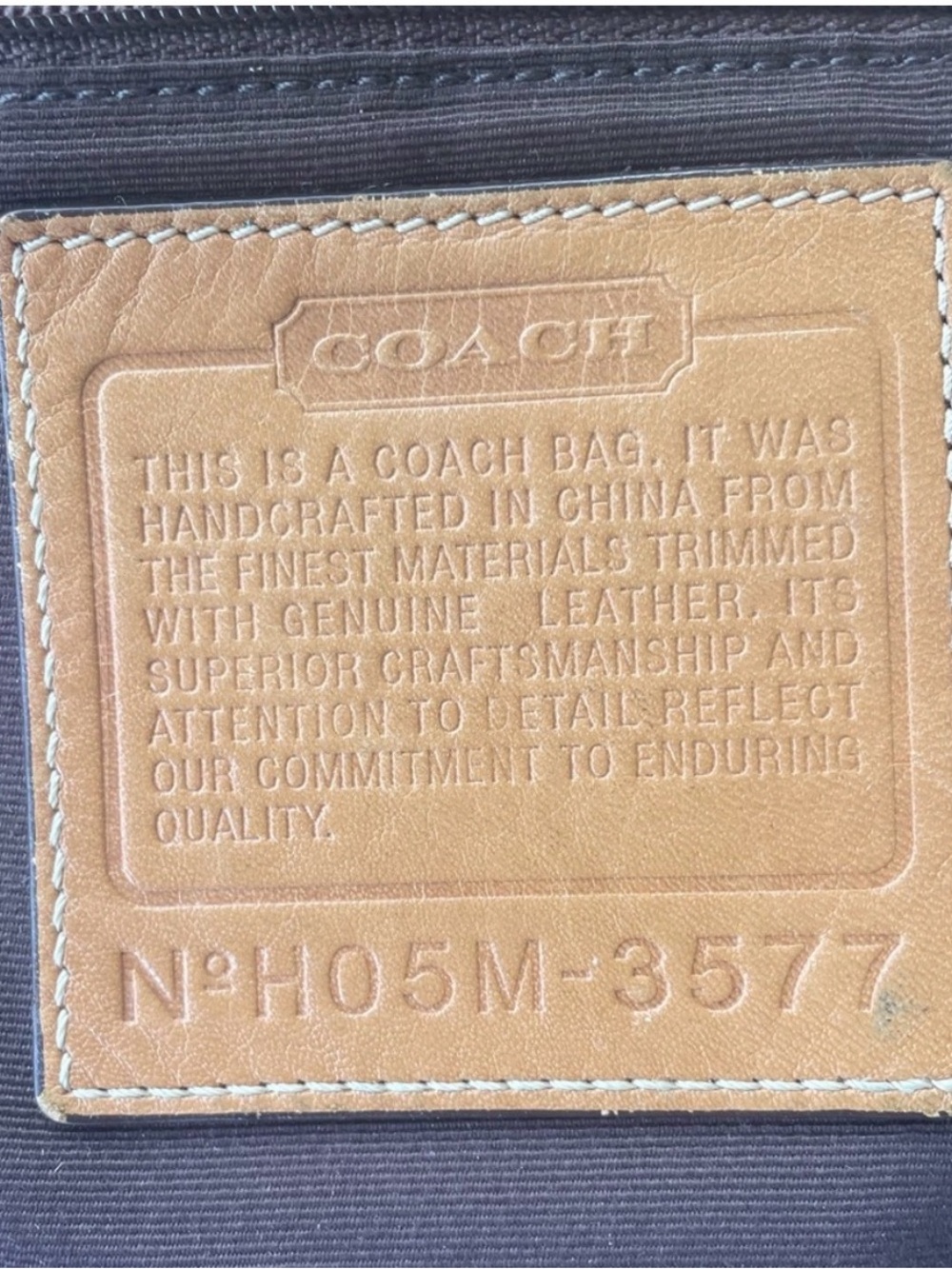 Coach Brown Tan Signature Canvas Shoulder Bag with Leather Trim - Picture 2 of 8